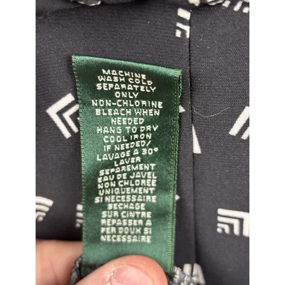 Lauren Ralph Lauren Women’s Dress Size 18 in Black White Geometric Print - Picture 6 of 6